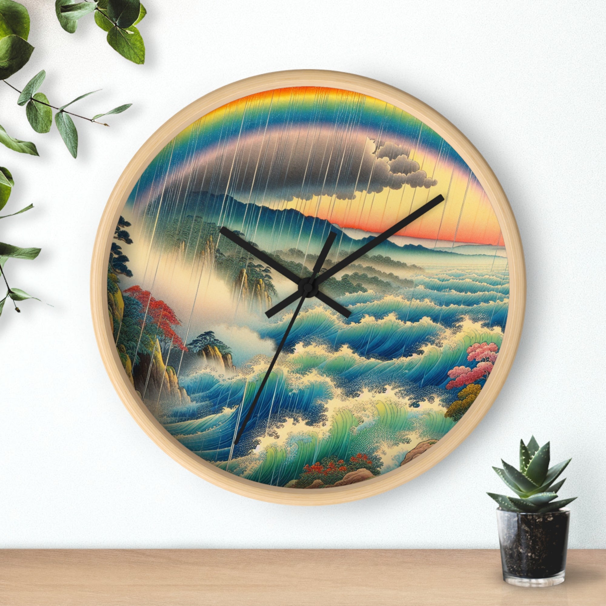 Rainbow Day Wall Clock